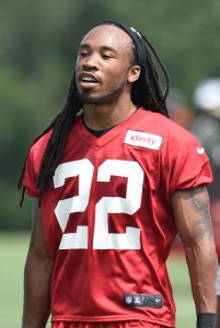 Jul 31, 2015; Flowery Branch, GA, USA; Atlanta Falcons free safety Dezmen Southward (22) on the field during training camp at Flowery Branch Training Facility. Mandatory Credit: Dale Zanine-USA TODAY Sports